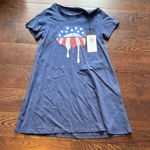 Chaser Navy Blue Graphic Dress